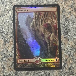 Foil Full Art Magic the Gathering Zendikar Mountain